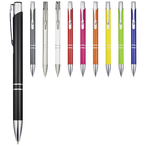 Stylo bille personnalisable en aluminium recyclé Moneta Citron vert